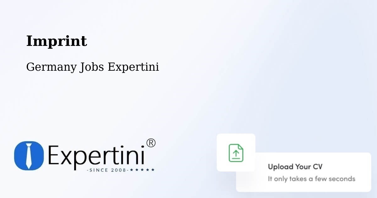Imprint – Weinheim - Germany Jobs Expertini