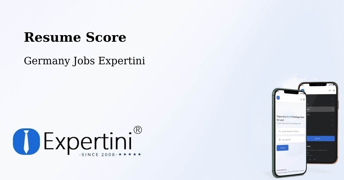 Resume Score & Job Description Match Tool – Weinheim - Germany Jobs Expertini